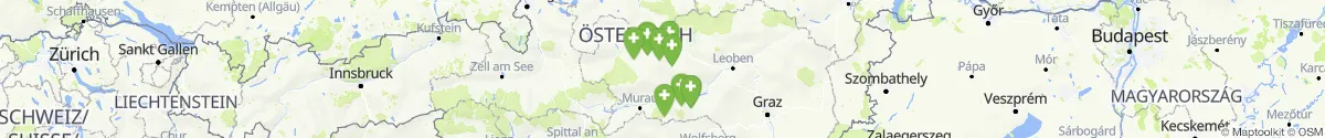 Kartenansicht für Apotheken-Notdienste in der Nähe von Hohentauern (Murtal, Steiermark)